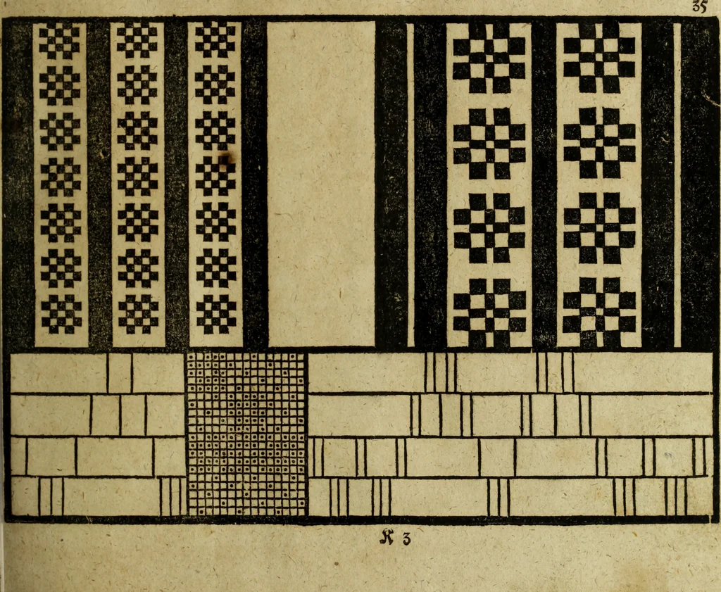 An illustration from Neu hervorkommendes Weber Kunst und Bild Buch, 1736, leaf 252