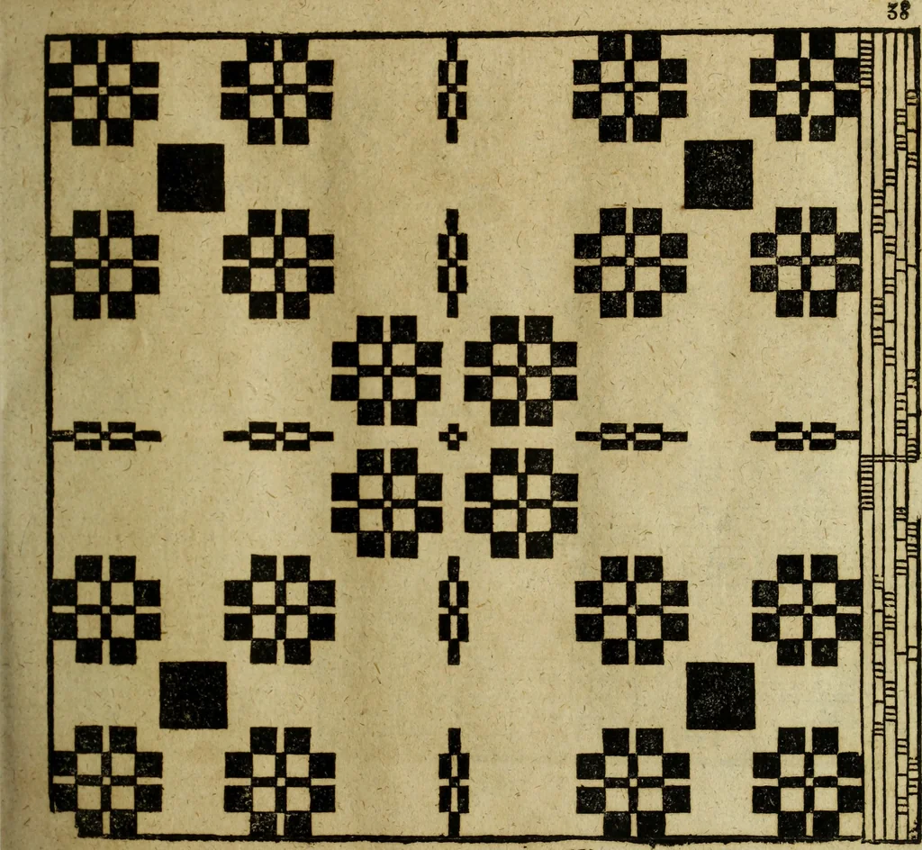An illustration from Neu hervorkommendes Weber Kunst und Bild Buch, 1736, leaf 258