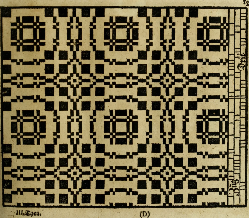 An illustration from Neu hervorkommendes Weber Kunst und Bild Buch, 1736, leaf 312