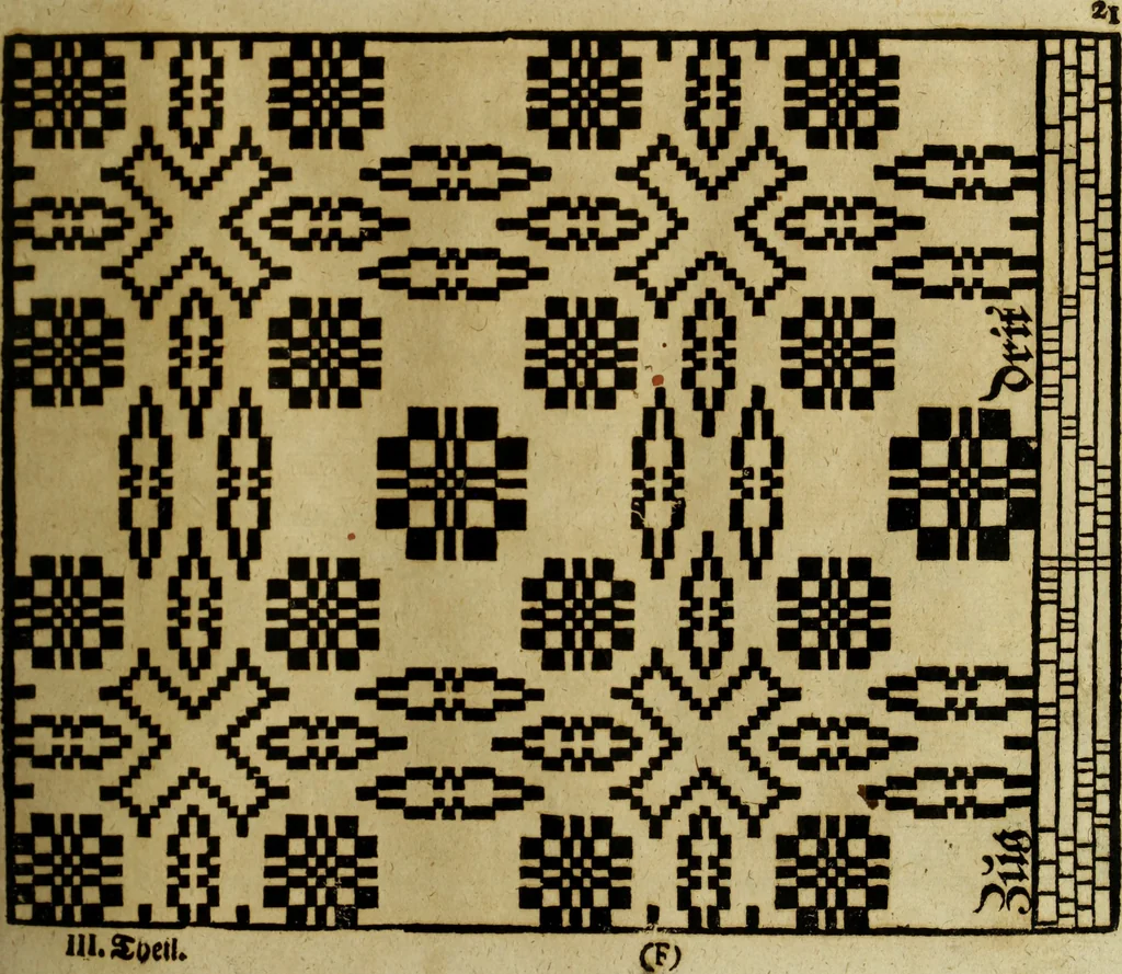 An illustration from Neu hervorkommendes Weber Kunst und Bild Buch, 1736, leaf 328