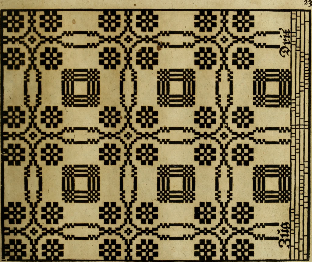 An illustration from Neu hervorkommendes Weber Kunst und Bild Buch, 1736, leaf 332