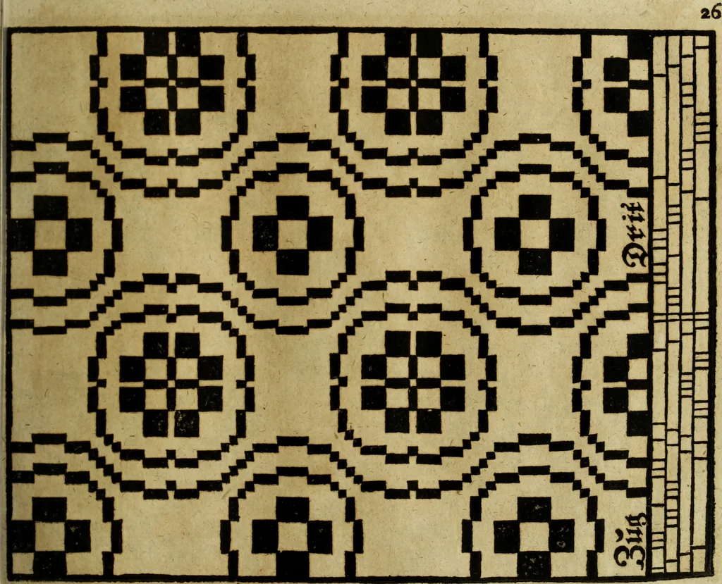An illustration from Neu hervorkommendes Weber Kunst und Bild Buch, 1736, leaf 338