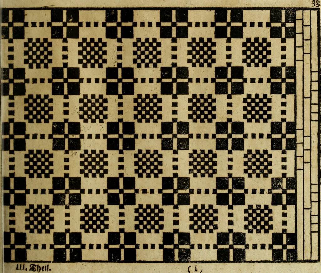 An illustration from Neu hervorkommendes Weber Kunst und Bild Buch, 1736, leaf 352
