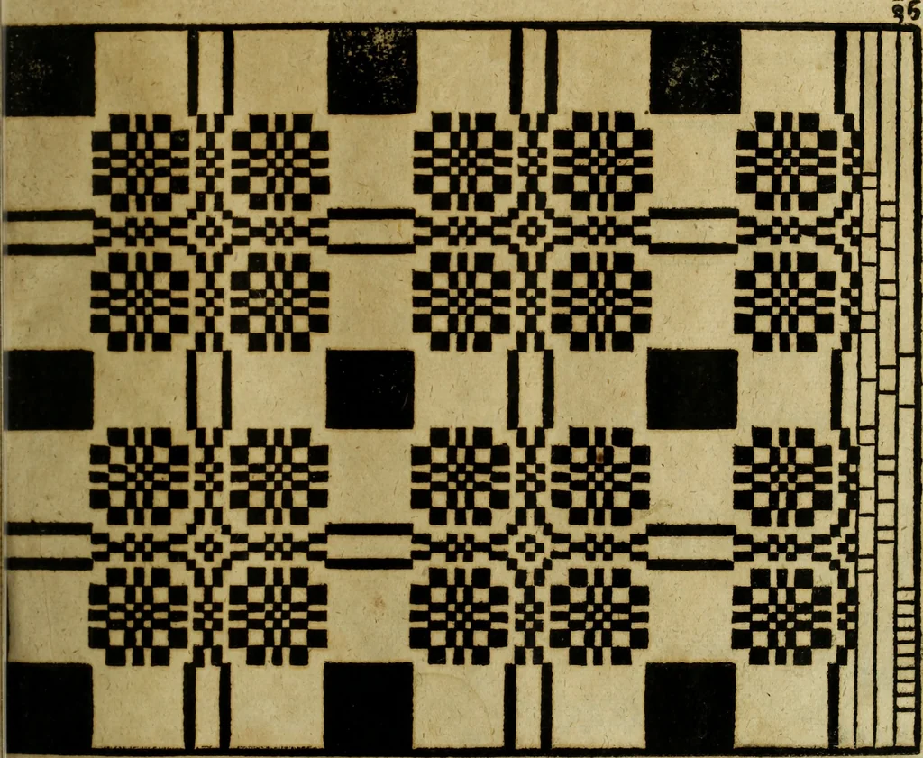 An illustration from Neu hervorkommendes Weber Kunst und Bild Buch, 1736, leaf 358