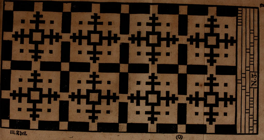 An illustration from Neu hervorkommendes Weber Kunst und Bild Buch, 1736, leaf 390