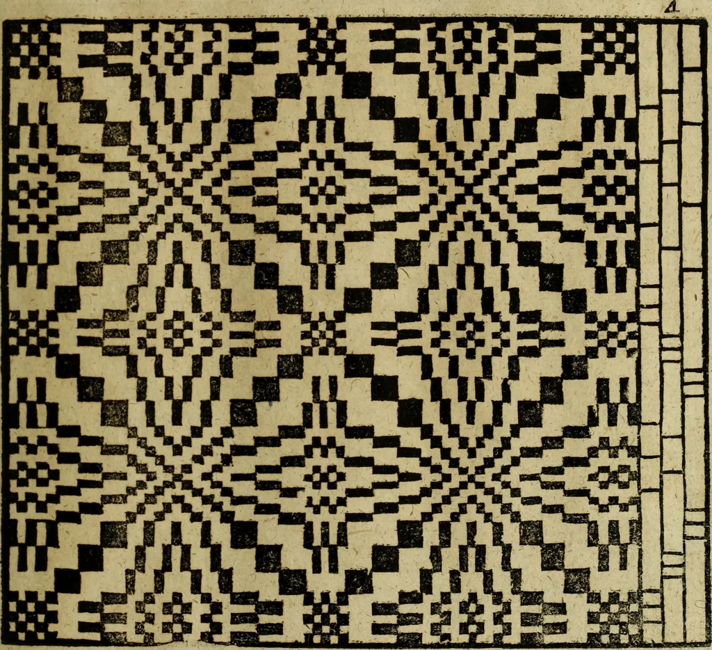 An illustration from Neu hervorkommendes Weber Kunst und Bild Buch, 1736, leaf 442