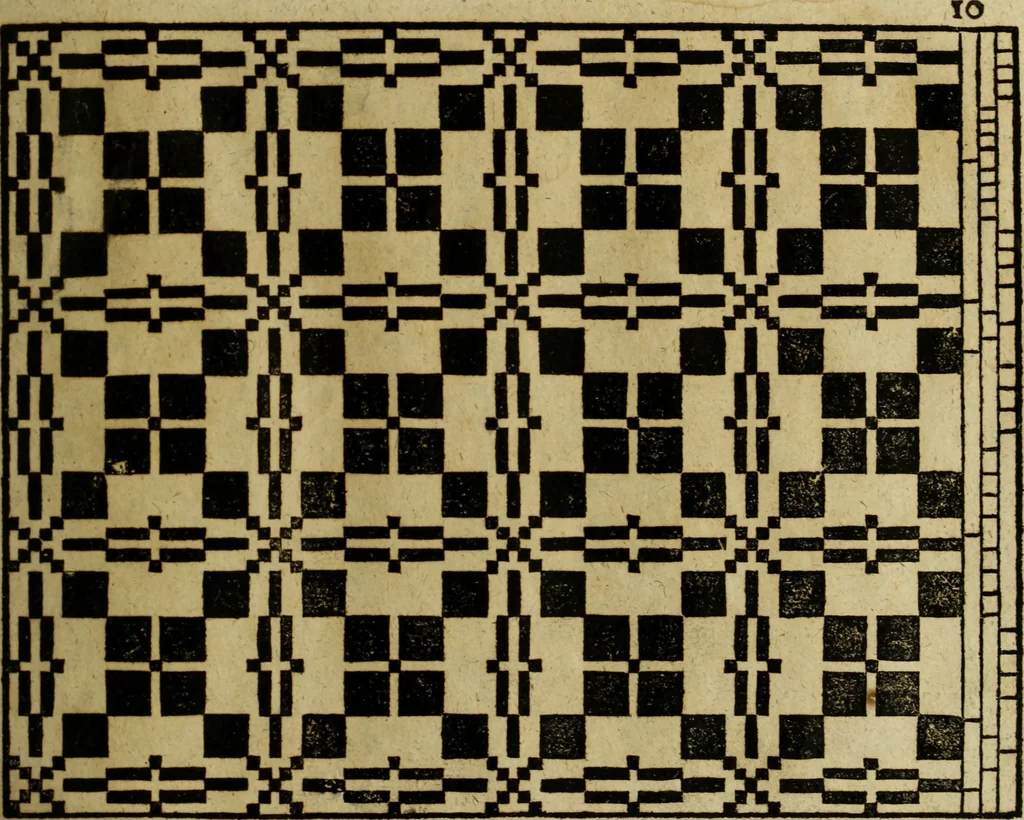 An illustration from Neu hervorkommendes Weber Kunst und Bild Buch, 1736, leaf 454