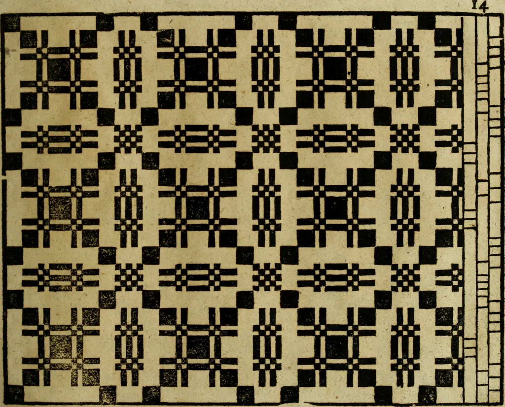 An illustration from Neu hervorkommendes Weber Kunst und Bild Buch, 1736, leaf 462