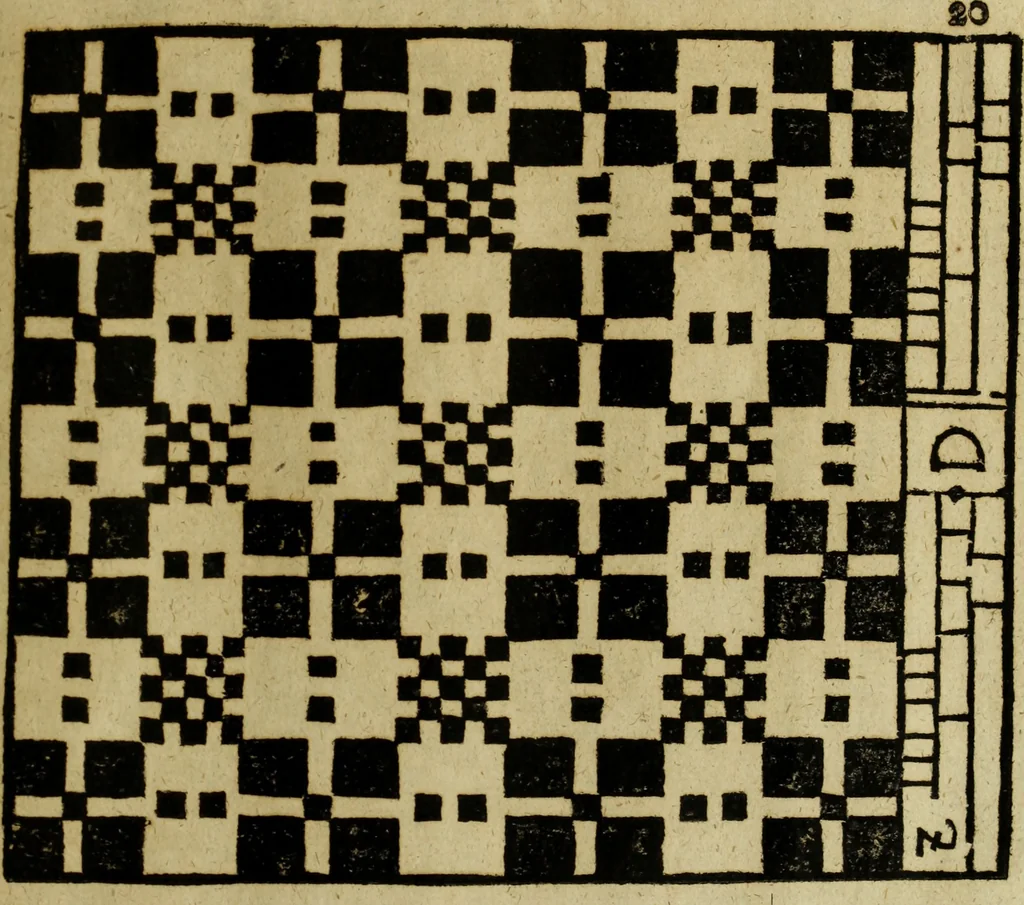 An illustration from Neu hervorkommendes Weber Kunst und Bild Buch, 1736, leaf 474