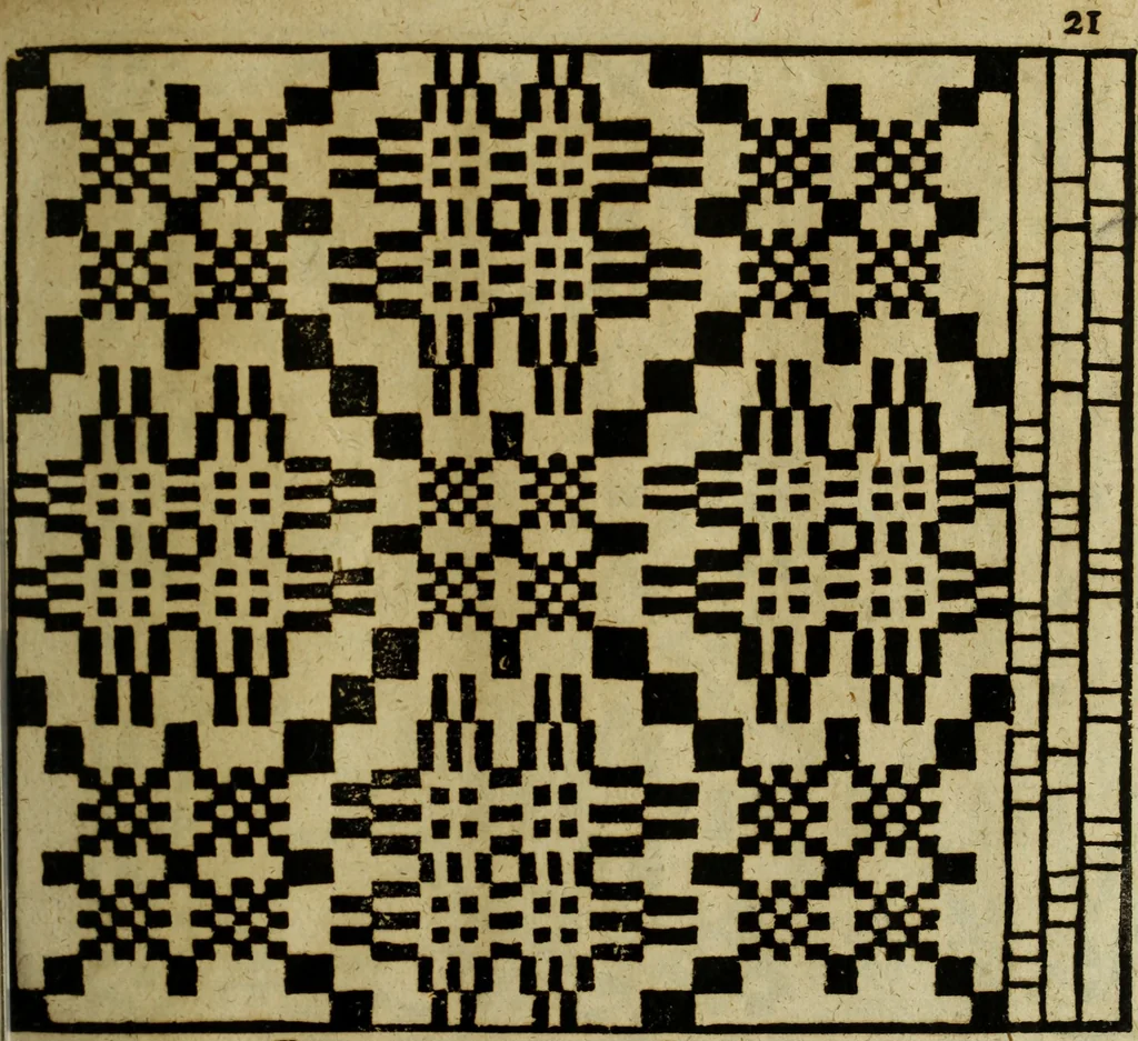 An illustration from Neu hervorkommendes Weber Kunst und Bild Buch, 1736, leaf 476