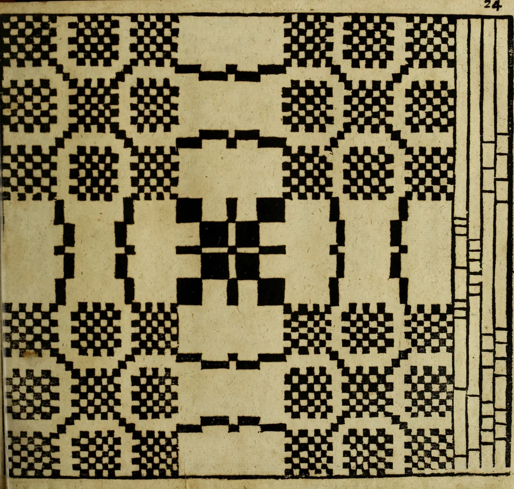 An illustration from Neu hervorkommendes Weber Kunst und Bild Buch, 1736, leaf 482