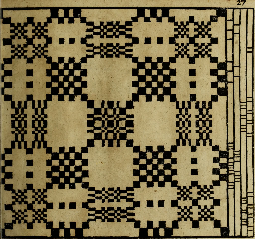 An illustration from Neu hervorkommendes Weber Kunst und Bild Buch, 1736, leaf 488