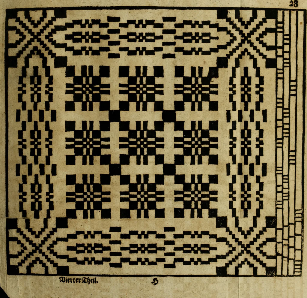 An illustration from Neu hervorkommendes Weber Kunst und Bild Buch, 1736, leaf 490