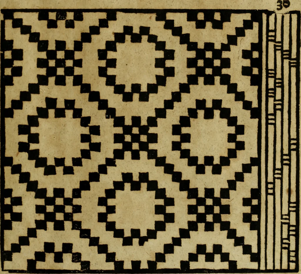 An illustration from Neu hervorkommendes Weber Kunst und Bild Buch, 1736, leaf 494