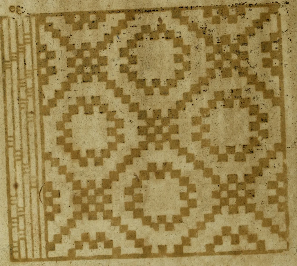 An illustration from Neu hervorkommendes Weber Kunst und Bild Buch, 1736, leaf 495