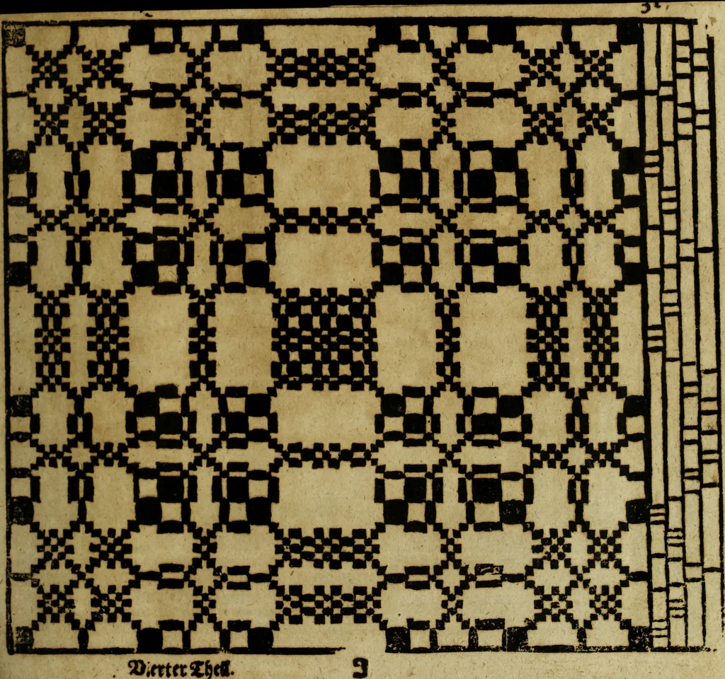 An illustration from Neu hervorkommendes Weber Kunst und Bild Buch, 1736, leaf 496