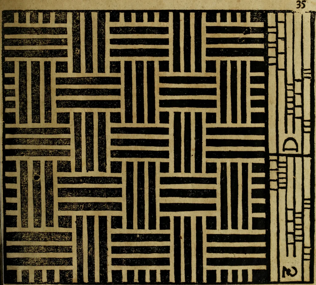 An illustration from Neu hervorkommendes Weber Kunst und Bild Buch, 1736, leaf 504