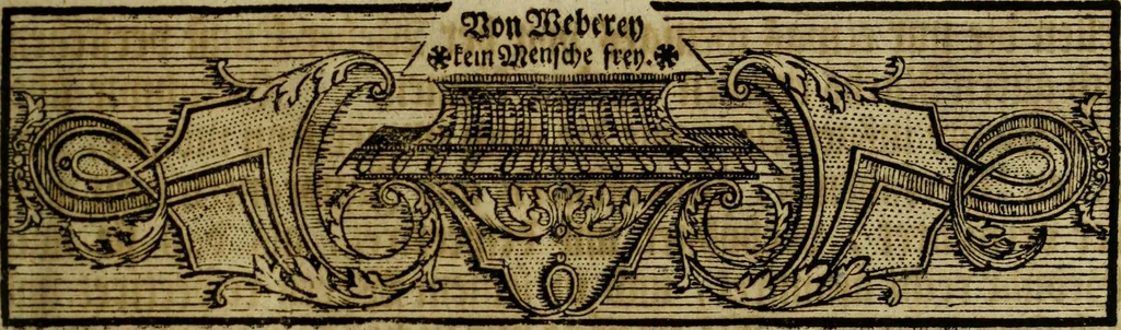 An illustration from Neu hervorkommendes Weber Kunst und Bild Buch, 1736, leaf 6