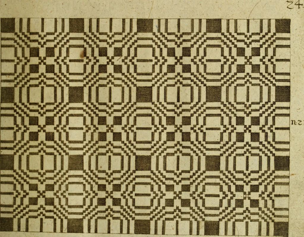 An illustration from Neu hervorkommendes Weber Kunst und Bild Buch, 1736, leaf 98