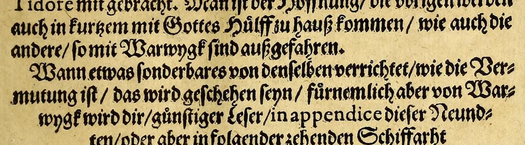 An illustration from Neundte Schiffart, : das ist: Gründtliche Erklärung, was sich mit den Holl- vnnd Seeländern in Ost-Indien Anno 1604. vnd 1605. vnter dem Admiral Steffan von der Hagen zugetragen, vnd wie sie endlich in jüngst abgeloffenem Aprili mit zwey Schiffen in Hollandt ankommen, 1606, leaf 61