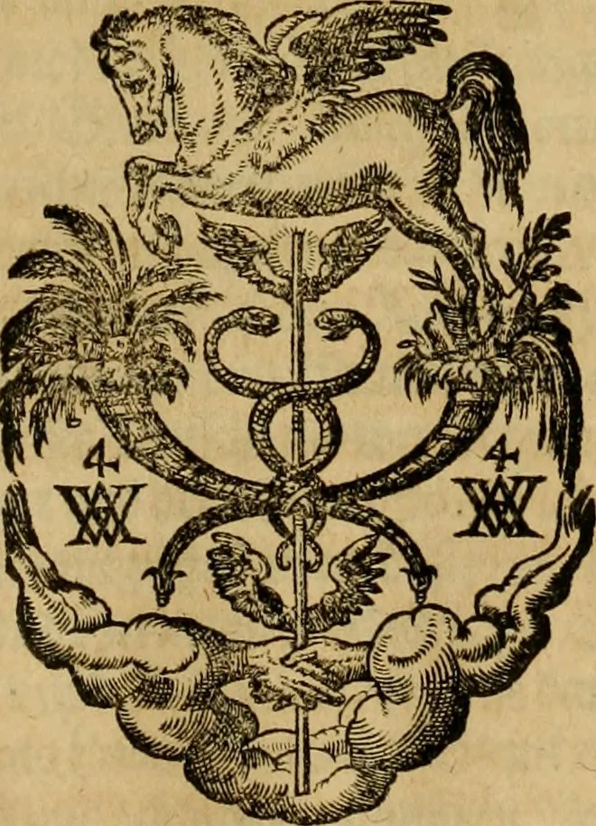 An illustration from Neuwe Chronica türckischer Nation von Türcken selbs beschrieben: volgendts gemehrt vnnd in vier Bücher abgetheilt. Das erst, Gitabi Teuarichi, Chronic oder Zeitbuch der Fürsten osmanischen stammens, von ihrem Ursprung .. biss auff den Sultan Suleiman Chan vnd das 1550. Jar Christi: welches... Herr Jeronymus Beck von Leopoldstorff [et]c. im nechst folgenden 1551. Jar von Constantinopol mit sich bracht. Das ander, von türckischen Geschichten, die nach dem 1550. Jar Christi biss auffs 1590. sich zugetragen. Das dritt, Pandectes türckischer Histori, das ist, vollkomner Bericht allerley türckischer Sachen vnd Erklärung derselben. Das viert, Etliche particular Beschreibungen mercklicher vnd zur türckischen Histori gehörigen Geschicht, 1590, leaf 446