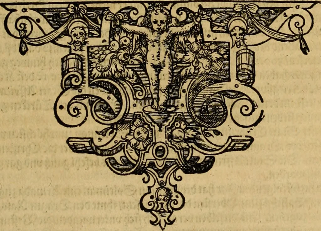 An illustration from Neuwe Chronica türckischer Nation von Türcken selbs beschrieben: volgendts gemehrt vnnd in vier Bücher abgetheilt. Das erst, Gitabi Teuarichi, Chronic oder Zeitbuch der Fürsten osmanischen stammens, von ihrem Ursprung .. biss auff den Sultan Suleiman Chan vnd das 1550. Jar Christi: welches... Herr Jeronymus Beck von Leopoldstorff [et]c. im nechst folgenden 1551. Jar von Constantinopol mit sich bracht. Das ander, von türckischen Geschichten, die nach dem 1550. Jar Christi biss auffs 1590. sich zugetragen. Das dritt, Pandectes türckischer Histori, das ist, vollkomner Bericht allerley türckischer Sachen vnd Erklärung derselben. Das viert, Etliche particular Beschreibungen mercklicher vnd zur türckischen Histori gehörigen Geschicht, 1590, leaf 62