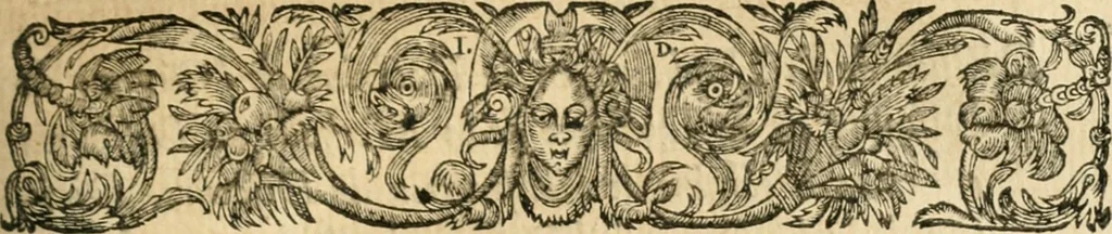 An illustration from Nevf livres de la dignité et de l'accroissement des sciences, 1632, leaf 402