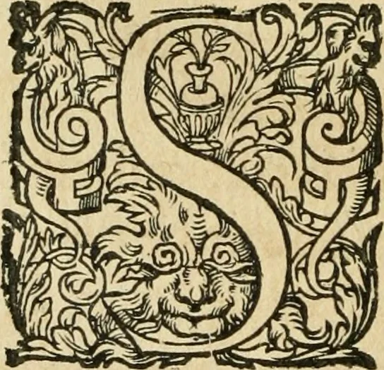 An illustration from Nevf livres de la dignité et de l'accroissement des sciences, 1632, leaf 403