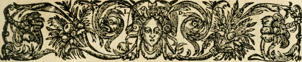 An illustration from Nevf livres de la dignité et de l'accroissement des sciences, 1632, leaf 516