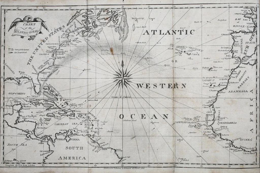 An illustration from The new American practical navigator : being an epitome of navigation, containing all the tables necessary ..., 1802, leaf 5