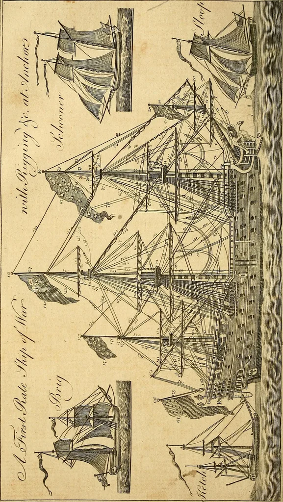 An illustration from The new American practical navigator : being an epitome of navigation, containing all the tables necessary ..., 1802, leaf 547