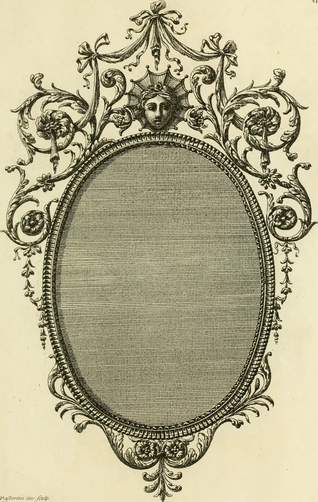 An illustration from A new book of designs for girandoles and glass frames in the present taste [graphic], 1775, leaf 10
