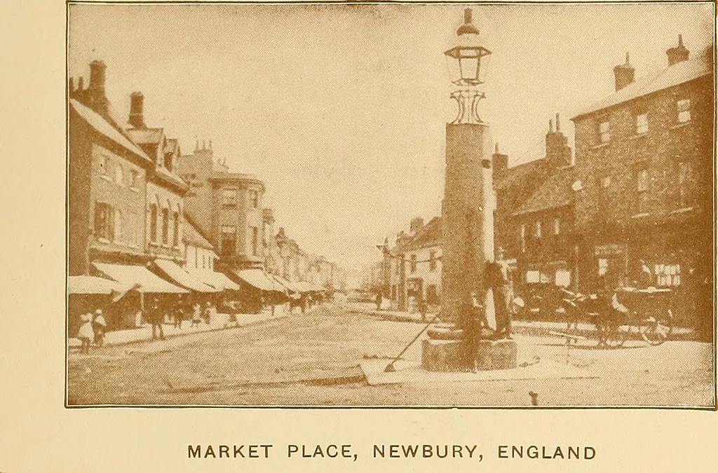 An illustration from Newbury: a pattern of flatware made in sterling silver by the Towle Mfg. Company; with some history of Newbury: Massachusetts and its progenitor Newbury: England, 1907, leaf 18