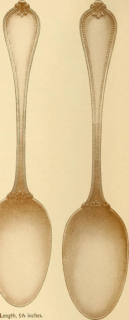 An illustration from Newbury: a pattern of flatware made in sterling silver by the Towle Mfg. Company; with some history of Newbury: Massachusetts and its progenitor Newbury: England, 1907, leaf 35