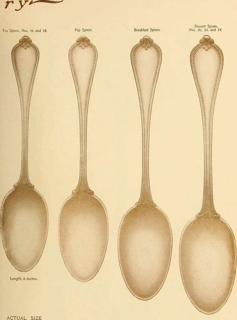 An illustration from Newbury: a pattern of flatware made in sterling silver by the Towle Mfg. Company; with some history of Newbury: Massachusetts and its progenitor Newbury: England, 1907, leaf 36