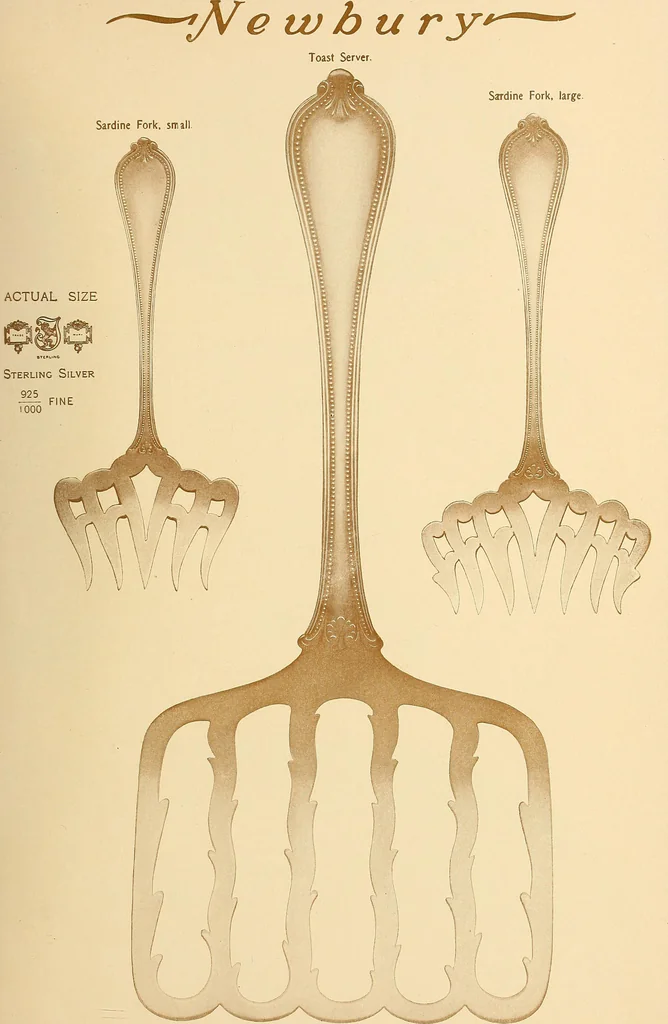 An illustration from Newbury: a pattern of flatware made in sterling silver by the Towle Mfg. Company; with some history of Newbury: Massachusetts and its progenitor Newbury: England, 1907, leaf 54