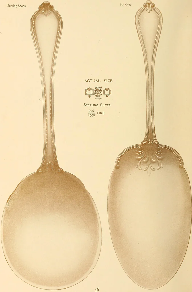 An illustration from Newbury: a pattern of flatware made in sterling silver by the Towle Mfg. Company; with some history of Newbury: Massachusetts and its progenitor Newbury: England, 1907, leaf 59
