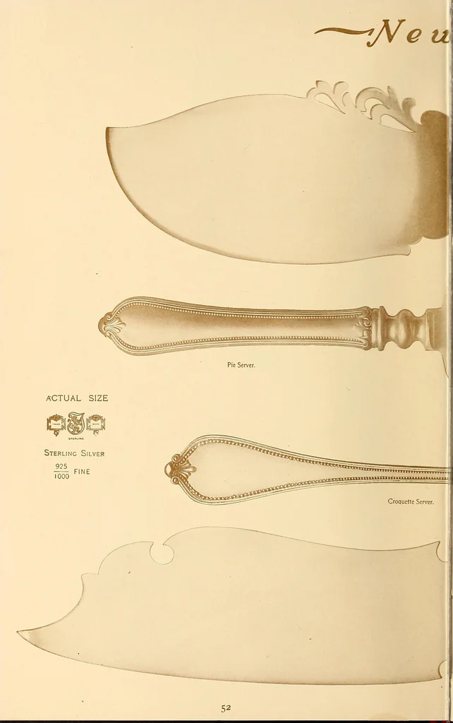 An illustration from Newbury: a pattern of flatware made in sterling silver by the Towle Mfg. Company; with some history of Newbury: Massachusetts and its progenitor Newbury: England, 1907, leaf 65