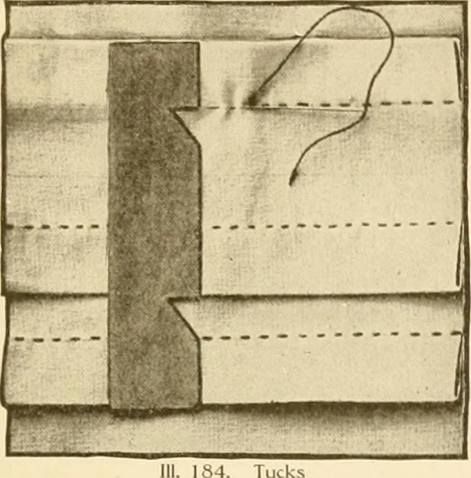 An illustration from The new dressmaker; with complete and fully illustrated instructions on every point connected with sewing, dressmaking and tailoring, from the actual stitches to the cutting, making, altering, mending, and cleaning of clothes for ladies, misses, girls, children, infants, men and boys, 1921, leaf 100