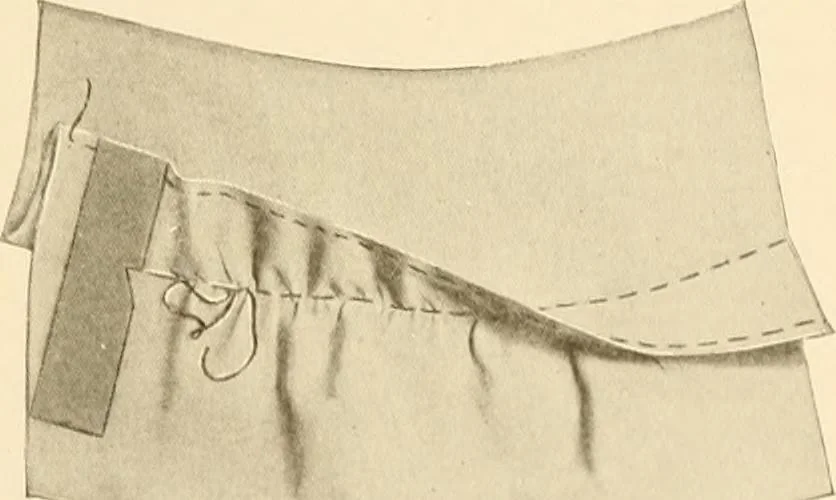 An illustration from The new dressmaker; with complete and fully illustrated instructions on every point connected with sewing, dressmaking and tailoring, from the actual stitches to the cutting, making, altering, mending, and cleaning of clothes for ladies, misses, girls, children, infants, men and boys, 1921, leaf 100