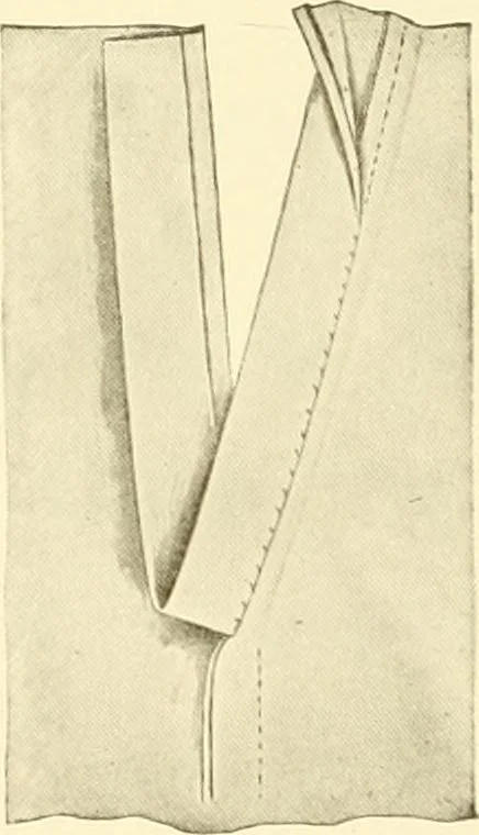 An illustration from The new dressmaker; with complete and fully illustrated instructions on every point connected with sewing, dressmaking and tailoring, from the actual stitches to the cutting, making, altering, mending, and cleaning of clothes for ladies, misses, girls, children, infants, men and boys, 1921, leaf 103