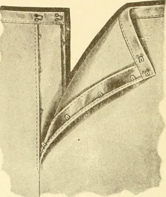 An illustration from The new dressmaker; with complete and fully illustrated instructions on every point connected with sewing, dressmaking and tailoring, from the actual stitches to the cutting, making, altering, mending, and cleaning of clothes for ladies, misses, girls, children, infants, men and boys, 1921, leaf 105