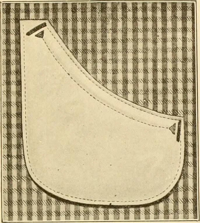 An illustration from The new dressmaker; with complete and fully illustrated instructions on every point connected with sewing, dressmaking and tailoring, from the actual stitches to the cutting, making, altering, mending, and cleaning of clothes for ladies, misses, girls, children, infants, men and boys, 1921, leaf 108