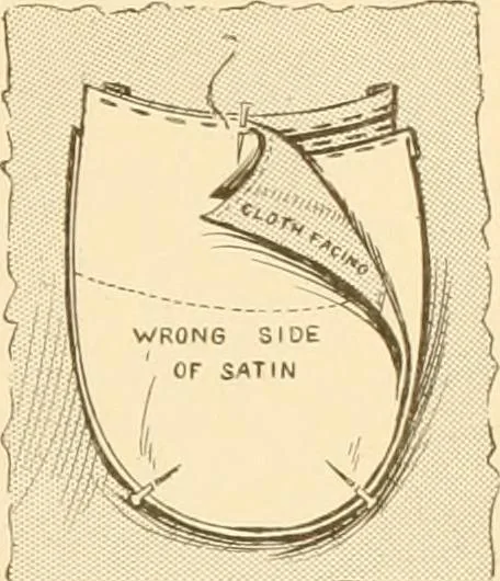 An illustration from The new dressmaker; with complete and fully illustrated instructions on every point connected with sewing, dressmaking and tailoring, from the actual stitches to the cutting, making, altering, mending, and cleaning of clothes for ladies, misses, girls, children, infants, men and boys, 1921, leaf 110