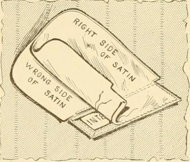 An illustration from The new dressmaker; with complete and fully illustrated instructions on every point connected with sewing, dressmaking and tailoring, from the actual stitches to the cutting, making, altering, mending, and cleaning of clothes for ladies, misses, girls, children, infants, men and boys, 1921, leaf 110