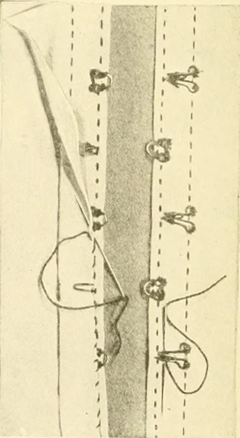 An illustration from The new dressmaker; with complete and fully illustrated instructions on every point connected with sewing, dressmaking and tailoring, from the actual stitches to the cutting, making, altering, mending, and cleaning of clothes for ladies, misses, girls, children, infants, men and boys, 1921, leaf 119