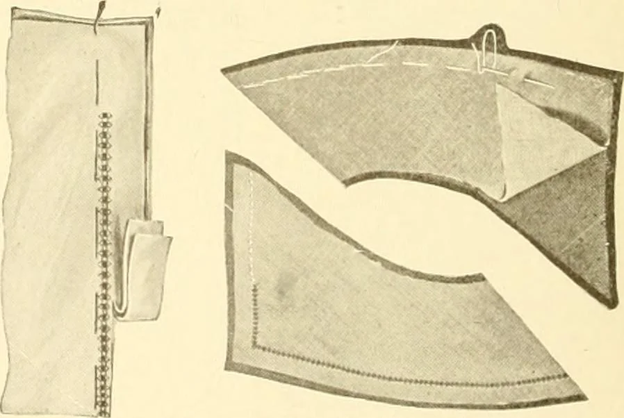 An illustration from The new dressmaker; with complete and fully illustrated instructions on every point connected with sewing, dressmaking and tailoring, from the actual stitches to the cutting, making, altering, mending, and cleaning of clothes for ladies, misses, girls, children, infants, men and boys, 1921, leaf 121