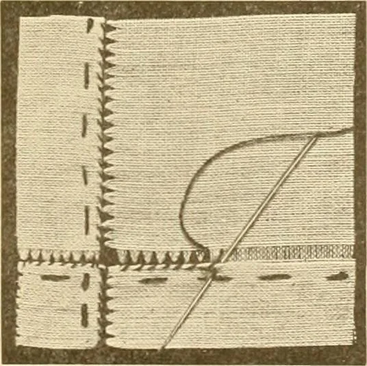 An illustration from The new dressmaker; with complete and fully illustrated instructions on every point connected with sewing, dressmaking and tailoring, from the actual stitches to the cutting, making, altering, mending, and cleaning of clothes for ladies, misses, girls, children, infants, men and boys, 1921, leaf 122