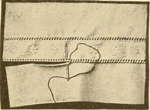 An illustration from The new dressmaker; with complete and fully illustrated instructions on every point connected with sewing, dressmaking and tailoring, from the actual stitches to the cutting, making, altering, mending, and cleaning of clothes for ladies, misses, girls, children, infants, men and boys, 1921, leaf 136