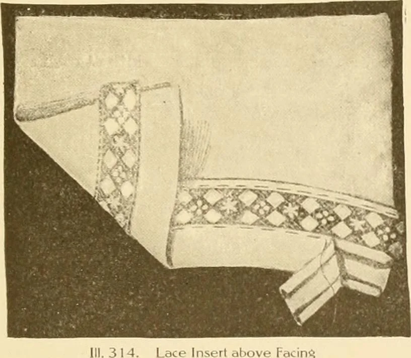 An illustration from The new dressmaker; with complete and fully illustrated instructions on every point connected with sewing, dressmaking and tailoring, from the actual stitches to the cutting, making, altering, mending, and cleaning of clothes for ladies, misses, girls, children, infants, men and boys, 1921, leaf 138